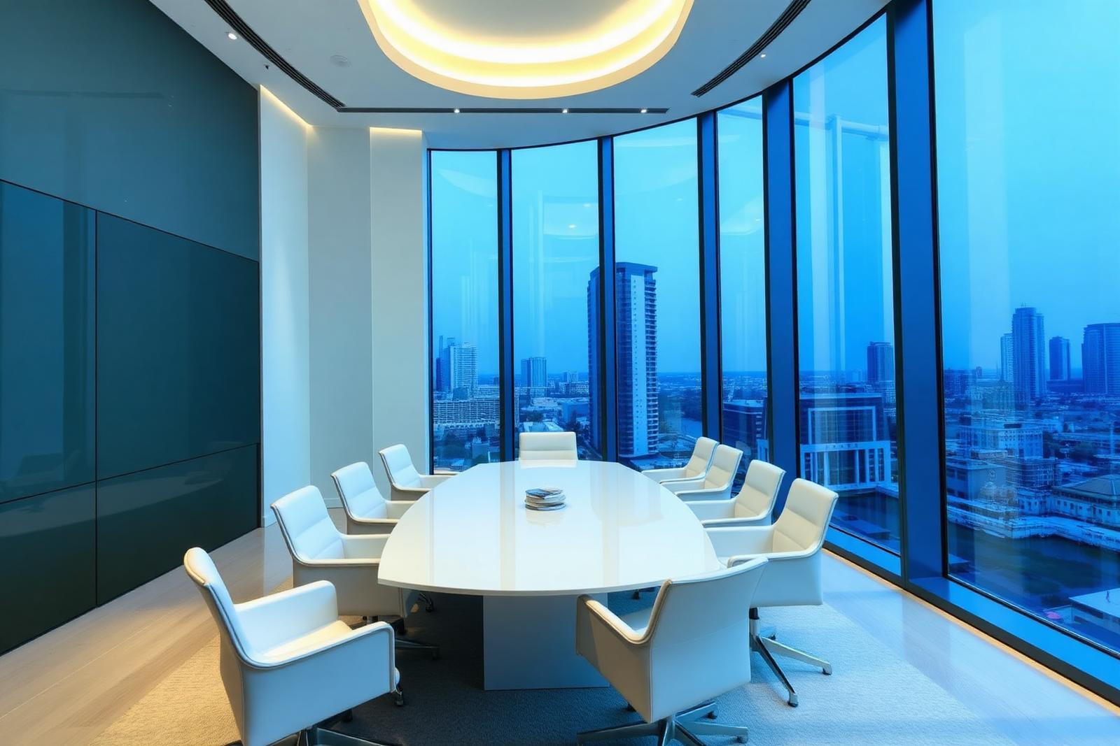 Broll boardroom overlooking Lagos